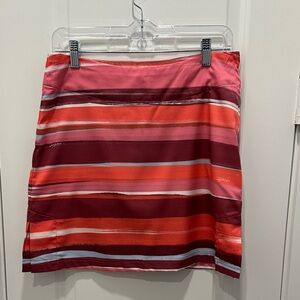 Lija Vibrant Striped Mini Skort in Pink and Red